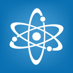 Poster - atom icon vector simple