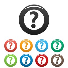 Poster - question mark sign icons set vector