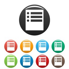 Poster - Checklist icons set vector simple