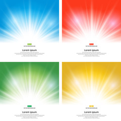 Wall Mural - set of sunlight effect sparkle on yellow background with copy space. abstract vector