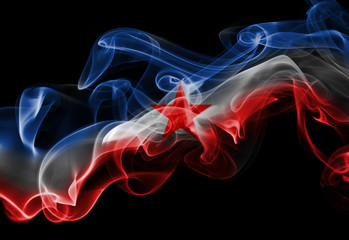 Wall Mural - Yugoslavia national smoke flag