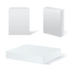 © zeynurbabayev - Mock up for white blank cardboard package box with different positions.