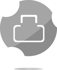 Poster - Apps icon. abstract sign on web button isolated on white