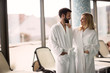 © NDABCREATIVITY - Portrait of attractive couple in spa center