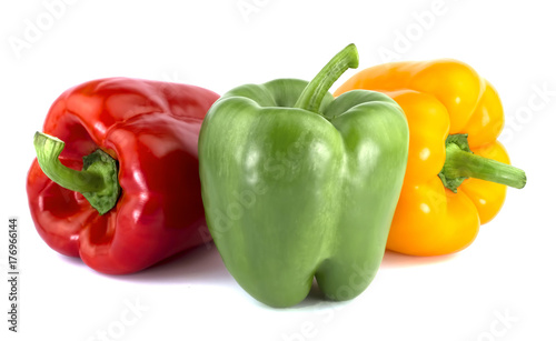 Cuadros en Lienzo Bulgarian pepper isolated on white background
