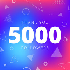 Poster - Thank you 5000 followers network post