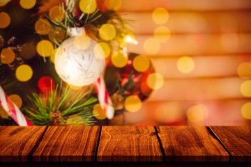 Poster - Composite image of wooden table
