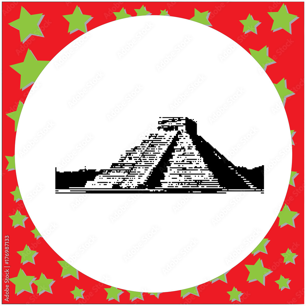 black 8-bit Pyramid Kukulkan in the Mayan archeological site Chichen ...