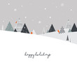 Christmas winter landscape background. Abstract Vector