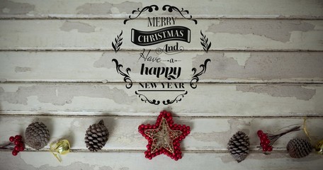 Poster - Composite image of christmas greeting 