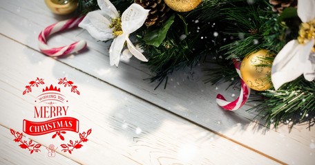 Poster - Composite image of christmas greeting 