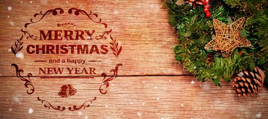 Poster - Composite image of christmas greeting 