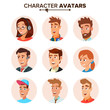 © PikePicture - People Characters Avatars Set Vector. Cartoon Flat Isolated Illustration