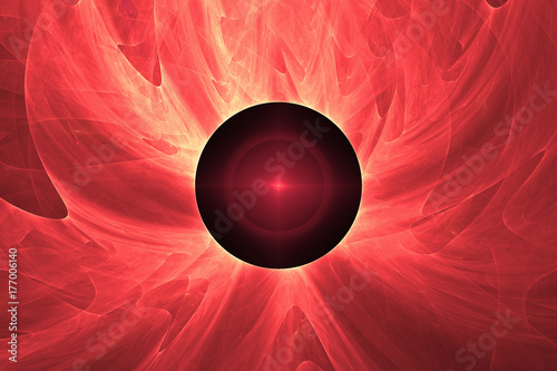 Fractal explosion ball round orb sphere
