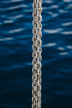 Large Chain Hanging From A Boat