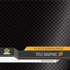 Wall Mural - Video headline title template. Unique banner design for video
