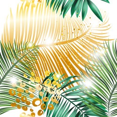 Plakat dżungla sztuka hawaje moda plaża
