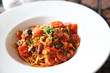 © Oran Tantapakul - Spaghetti witn tomato and olive , Italian food