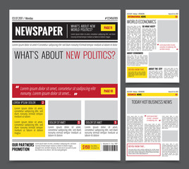 daily newspaper design template