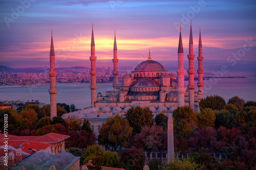 Poster The Blue Mosque, (Sultanahmet), Istanbul, Turkey.