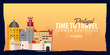 © leo_d - Portugal banner. Time to Travel. Journey, trip and vacation. Vector flat illustration.