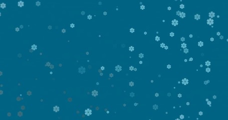 Canvas Print - snowflake blue icons motion background.