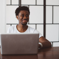 Young man at the computer