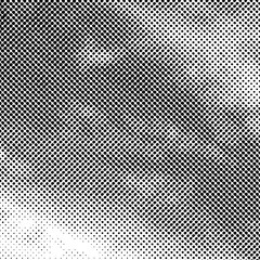 Fototapete - Vector abstract dotted background. Black and white halftone effect vector illustration.