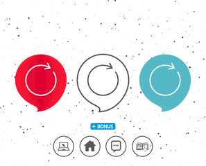 Aufkleber - Refresh line icon. Rotation arrow sign.
