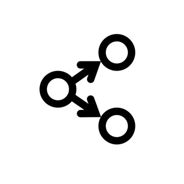 Share icon, flat vector graphic on isolated background.