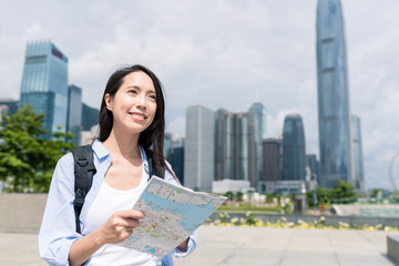 Wall Mural - Woman travel in Hong Kong