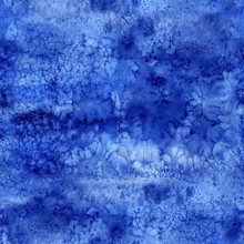 Watercolor Blue White Strokes Hand Drawn Paper Texture. Seamless Pattern