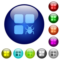 Sticker - Component bug color glass buttons