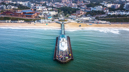 Bournemouth looking at the City, Pier and beach