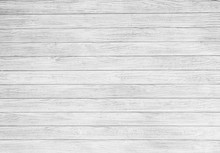 White Or Light Grey Wooden Texture With Planks