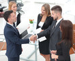 © ASDF - handshake of business partners after signing the contract