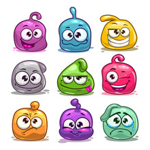 Funny Colorful Blob Characters.