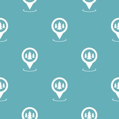 Poster - Forest map pointer pattern seamless blue