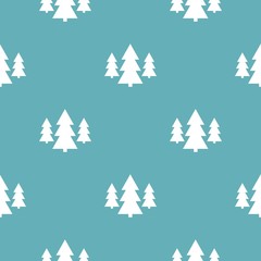 Poster - forest pattern seamless blue