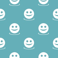 Wall Mural - Smile pattern seamless blue