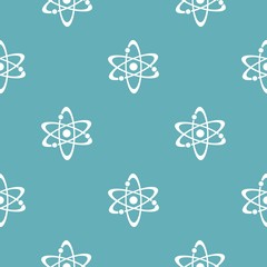 Poster - Atom pattern seamless blue