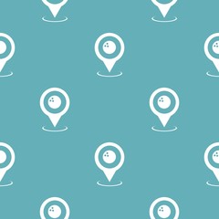 Poster - bowling pointer pattern seamless blue