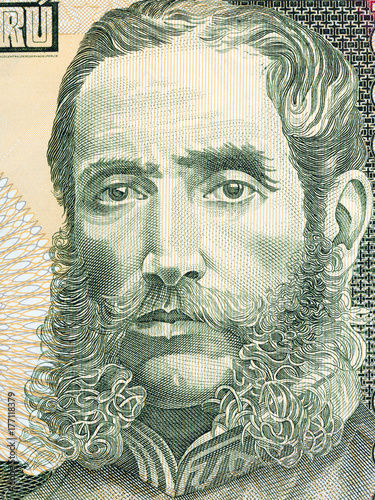 Andres Avelino Caceres portrait from Peruvian money Poster