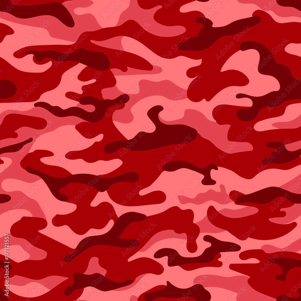 Red camouflage seamless pattern. Vector Stock Vector | Adobe Stock