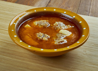 Turkish soup with meatballs