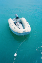 Inflatable Boat In The Ocean