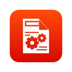 Poster - Web setting icon digital red