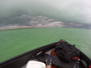 Canvas Print - a storm out at sea