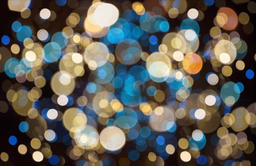 Wall Mural - christmas background with bokeh lights