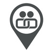 © teracreonte - Icono plano localizacion union gris